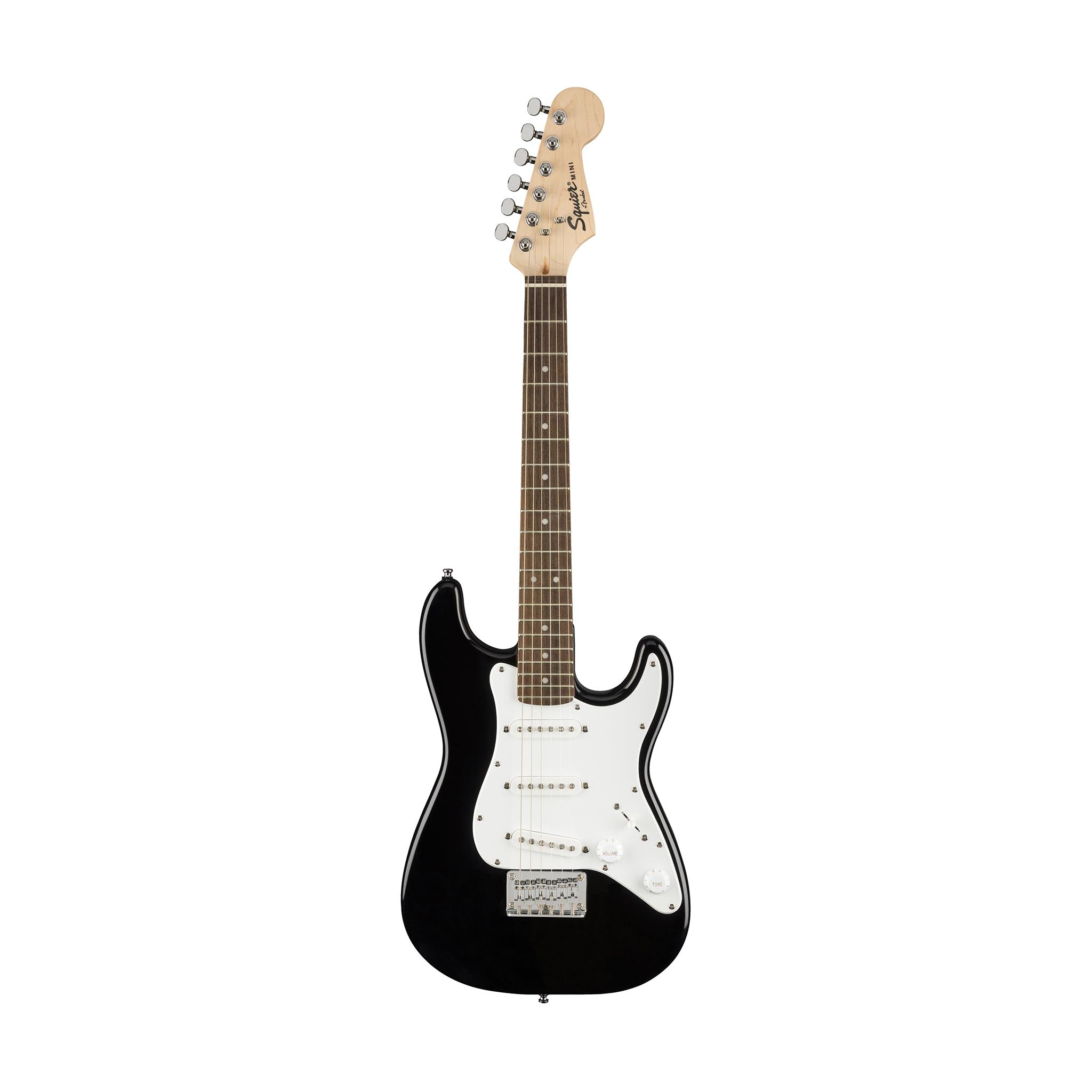Squier Mini Stratocaster Electric Guitar, Laurel FB, Black – Dawsons