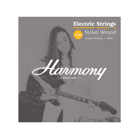 Harmony HE05 Nickel Electric Guitar Strings, Custom Medium, 11/52