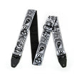 Jim Dunlop ILD04 I Love Dust Skulls Guitar Strap, Black/White