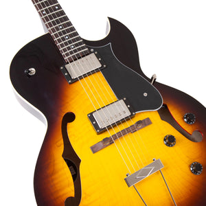 Heritage Standard Collection H-575 Hollow Electric Guitar with Case, Original Sunburst