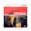 D'Addario EJ12 80/20 Bronze Acoustic Guitar Strings, Medium, 13-56