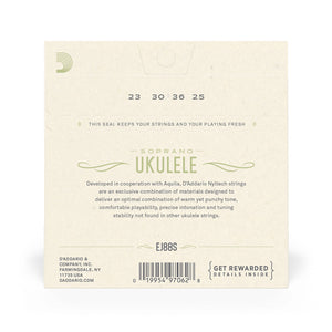 D'Addario EJ88S Nyltech Ukulele Strings, Soprano