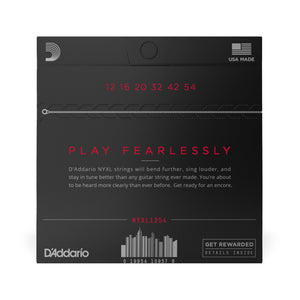 D'Addario NYXL1254 NYXL Nickel Wound Electric Guitar Strings, Heavy Plain 3rd, 12-54