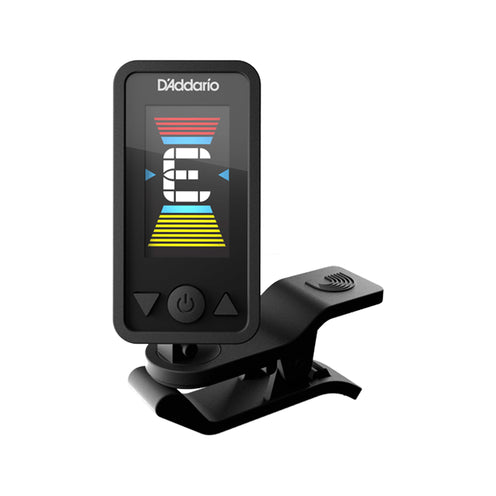 D'Addario PW-CT-27 Eclipse Rechargeable Clip-on Tuner, Black