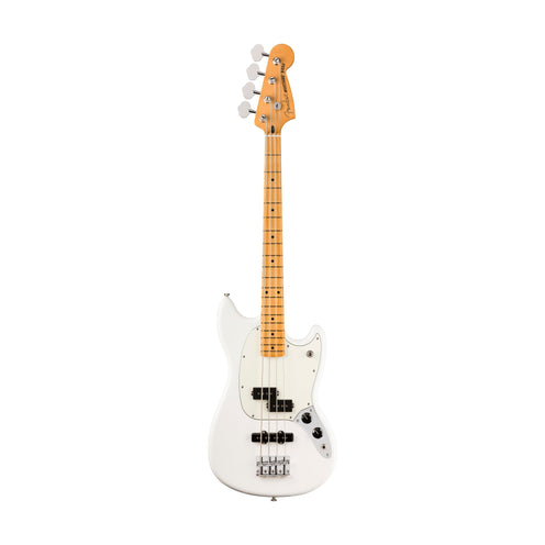 Fender Player II Mustang Bass PJ Guitar, Maple FB, Polar White