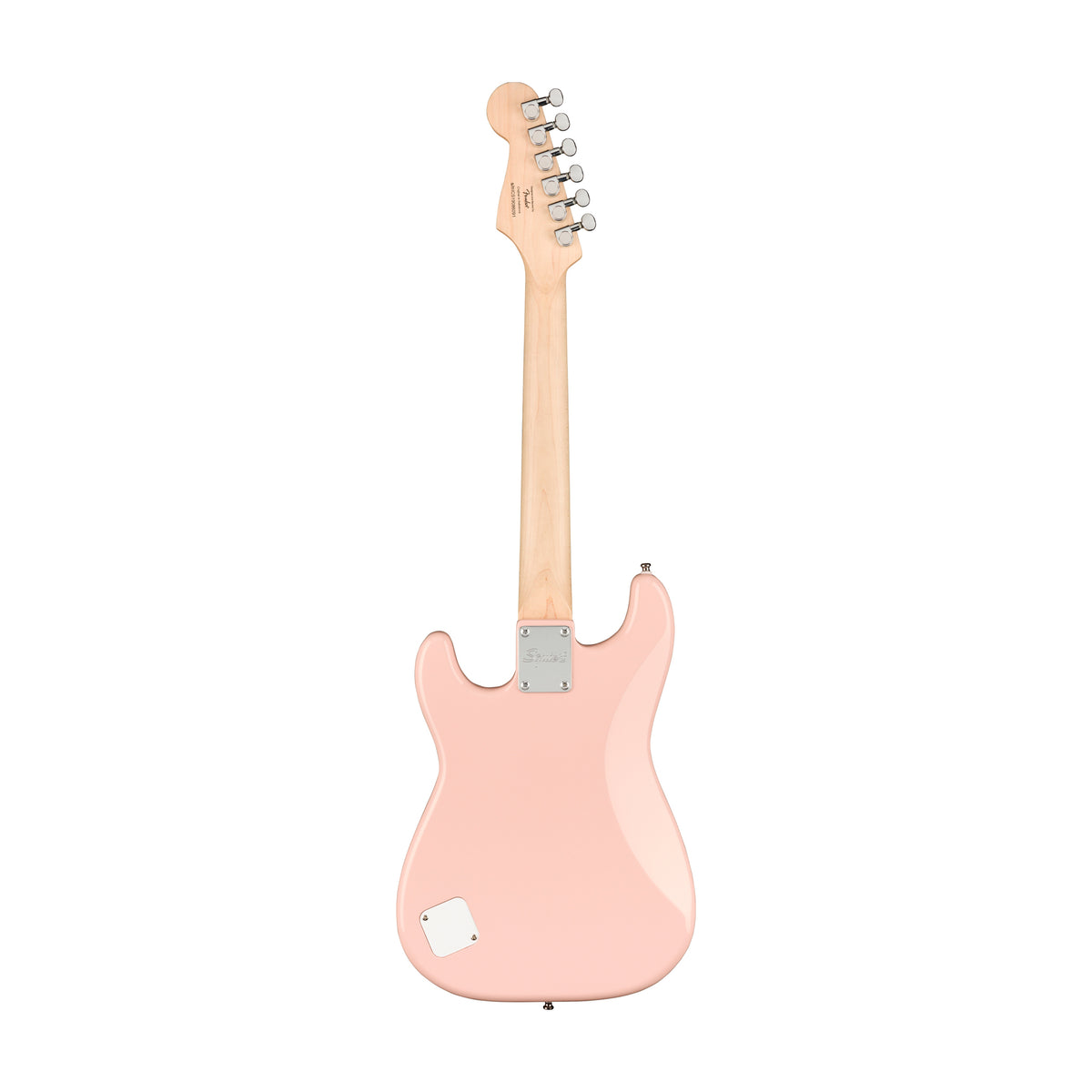 Squier Mini Stratocaster Electric Guitar, Laurel FB, Shell Pink