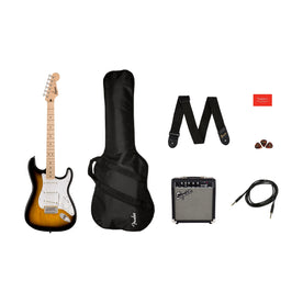 Squier Sonic Stratocaster Pack w/Gig Bag, Maple FB, 10G, 230V UK