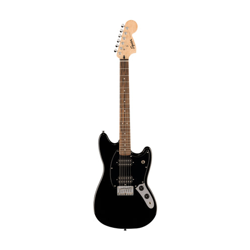 Squier FSR Sonic Mustang HH Electric Guitar w/Black Pickguard, Laurel FB, Black