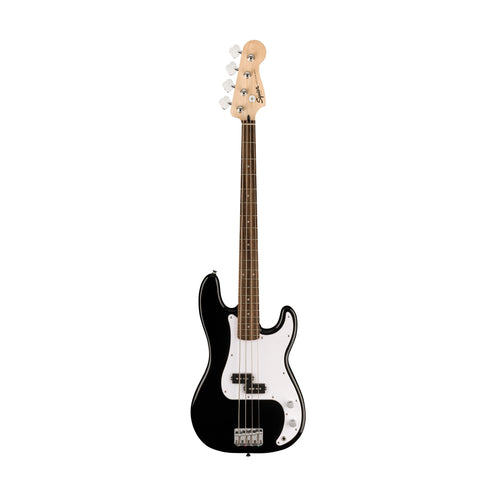 Squier Sonic Precision Bass Guitar w/White Pickguard, Laurel FB, Black
