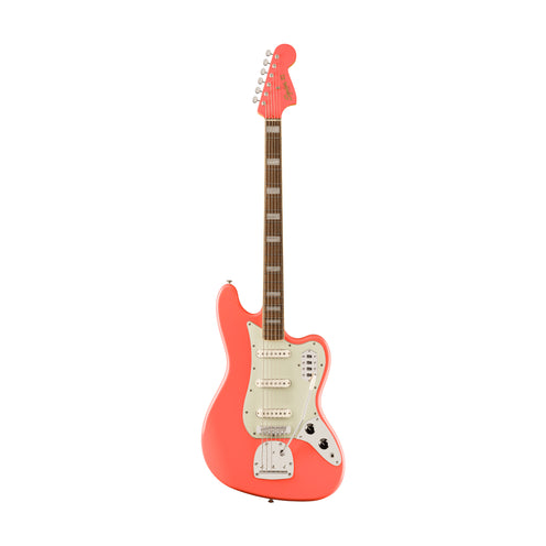 Squier FSR Classic Vibe Bass VI Guitar, Laurel FB, Tahitian Coral
