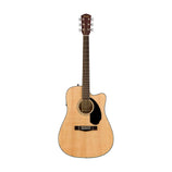 Fender CD-60SCE Dreadnought Acoustic Guitar, Walnut FB, Natural