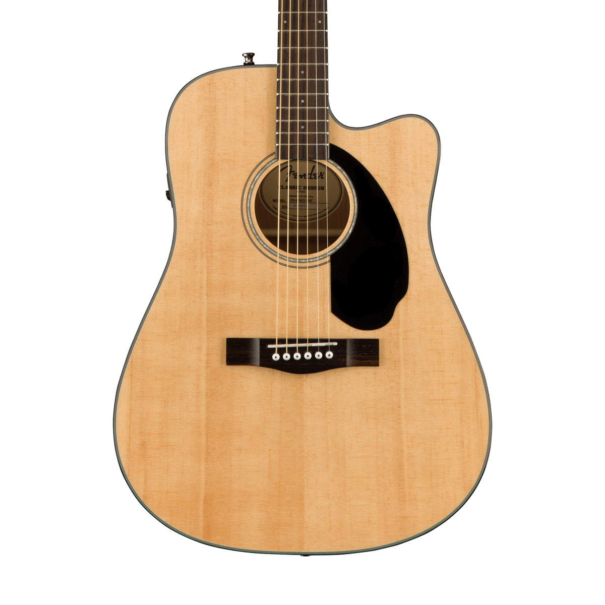 Fender CD-60SCE Dreadnought Acoustic Guitar, Walnut FB, Natural