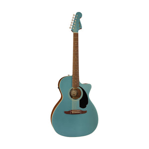 Fender California Newporter Player Medium-Sized Acoustic Guitar, Walnut FB, Tidepool