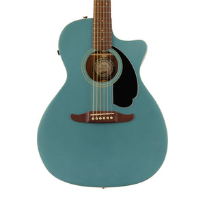 Fender California Newporter Player Medium-Sized Acoustic Guitar, Walnut FB, Tidepool