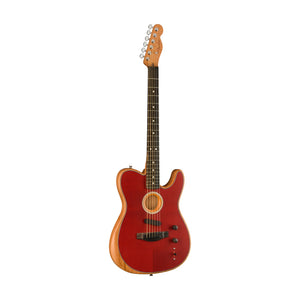 Fender American Acoustasonic Telecaster Acoustic Electric Guitar w/Bag, Ebony FB, Crimson Red