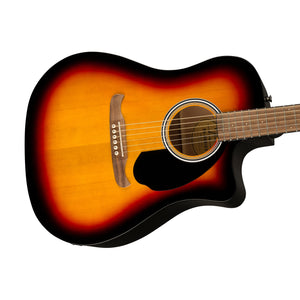 Fender FA-125CE Dreadnought Acoustic Guitar, Walnut FB, Sunburst