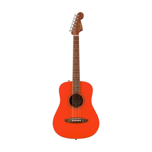 Fender California Standard Redondo Mini Guitar w/Bag, Fiesta Red