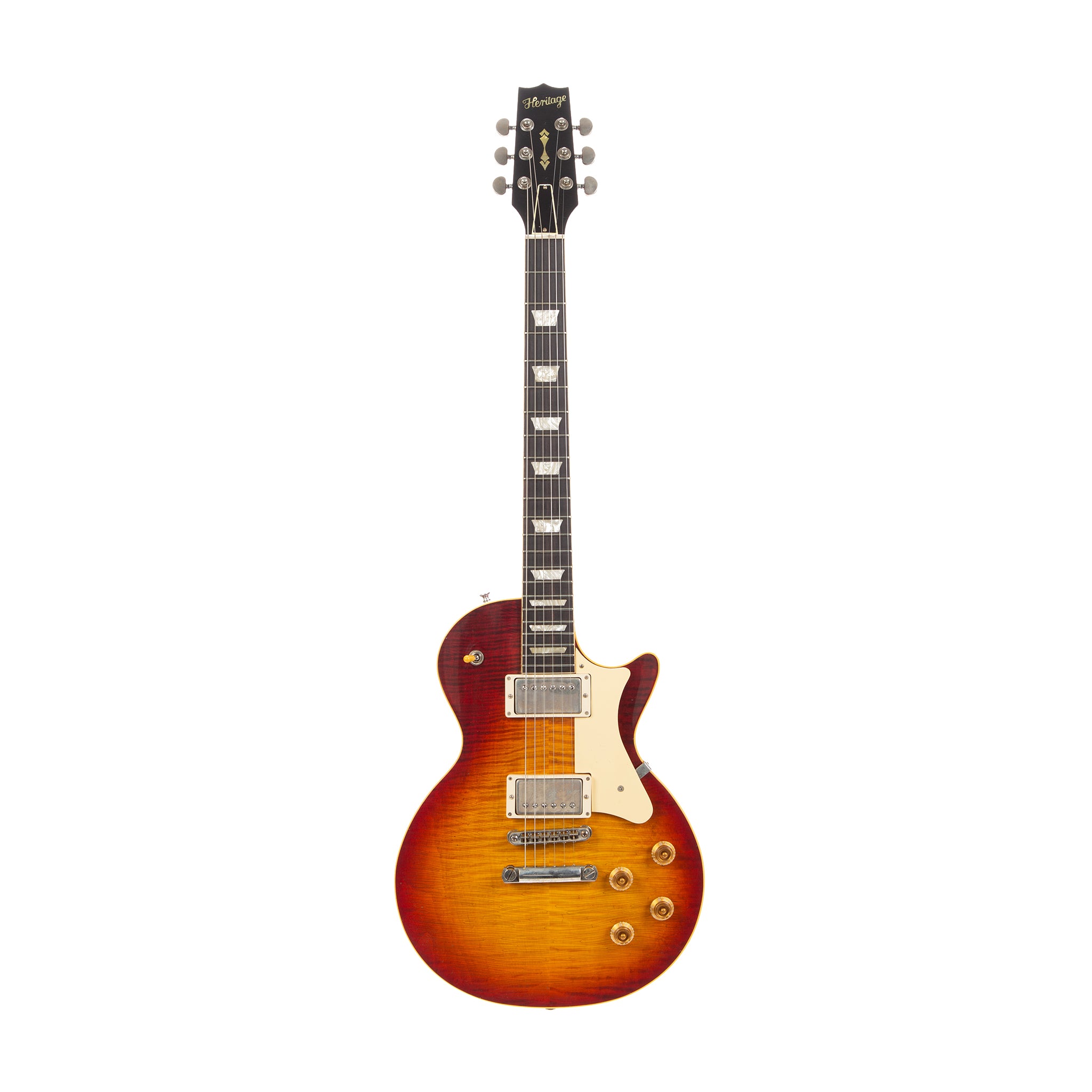 Heritage Custom Shop Core Collection H-150 Electric Guitar with Case, Dark Cherry Sunburst, Artisan Aged