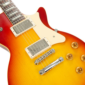 Heritage Custom Shop Core Collection H-150 Plain Top Electric Guitar with Case, Dark Cherry Sunburst