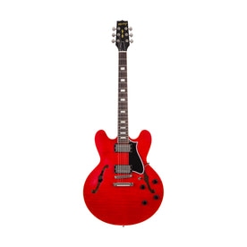 Heritage Custom Shop Core Collection H-535 Electric Guitar with Case, Trans Cherry