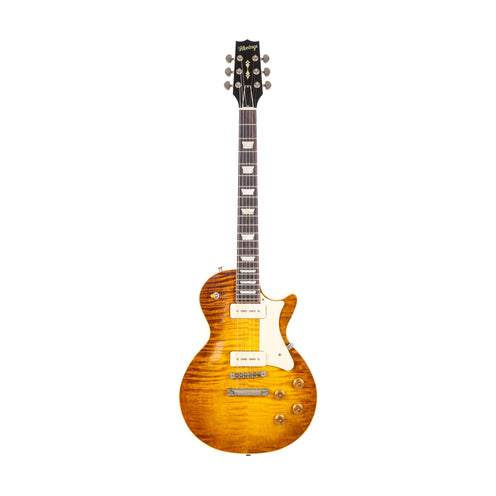 Heritage Custom Shop Core Collection H-150 P90 Electric Guitar with Case, Dirty Lemon Burst, Artisan Aged