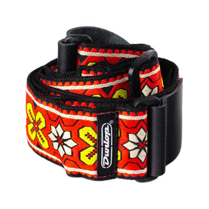 Jim Dunlop D6703RD Jacquard Weave Guitar Strap, Avalon Red