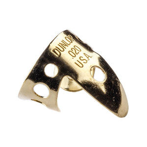 Jim Dunlop 371R.020 Brass Mini Finger Picks, .020inch, 20 Picks Per Tube