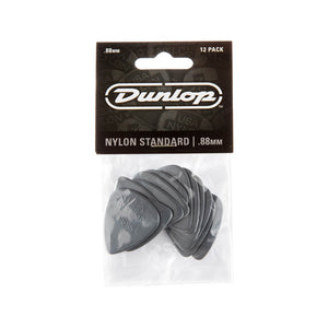 Jim Dunlop 44 Nylon Standard Pick, .88mm, 12-Pack