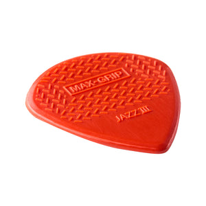 Jim Dunlop 471-3N Max-Grip Jazz III Nylon Pick, 6-Pack