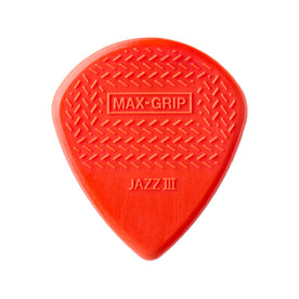 Jim Dunlop 471-3N Max-Grip Jazz III Nylon Pick, 24-Pack
