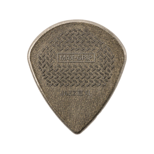 Jim Dunlop 581PXLC Carbon Fiber Max Grip Jazz III XL Guitar Picks, 1.38mm, 6-Pack