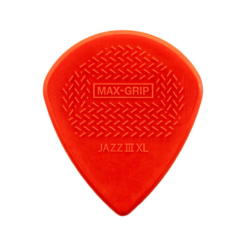 Jim Dunlop 581PXLN Nylon Max-Grip Jazz III XL Guitar Picks, 1.38mm, 6-Pack