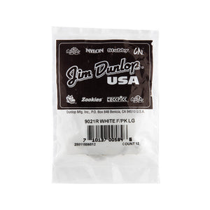 Jim Dunlop Plastic Fingerpick, White, Large, 12pcs