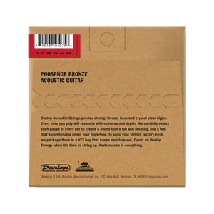 Jim Dunlop DAP1356 Phosphor Bronze Acoustic Guitar Strings, Medium, 13-56