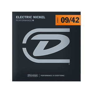 Jim Dunlop DEN0942 Performance+ Nickel Wound Electric Guitar Strings, Extra Light, 09-42