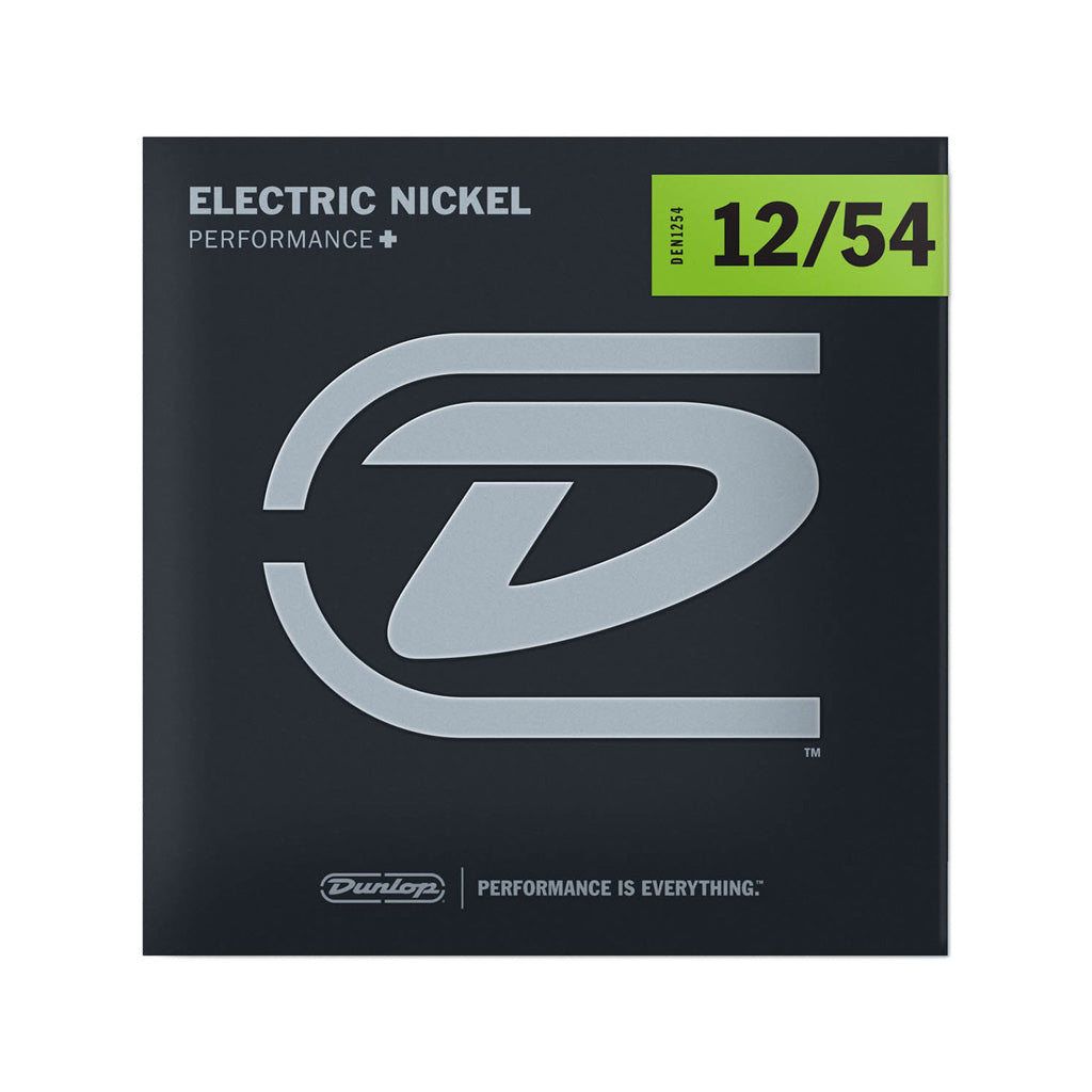 Jim Dunlop DEN1254 Performance+ Nickel Wound Electric Guitar Strings, Heavy, 12-54