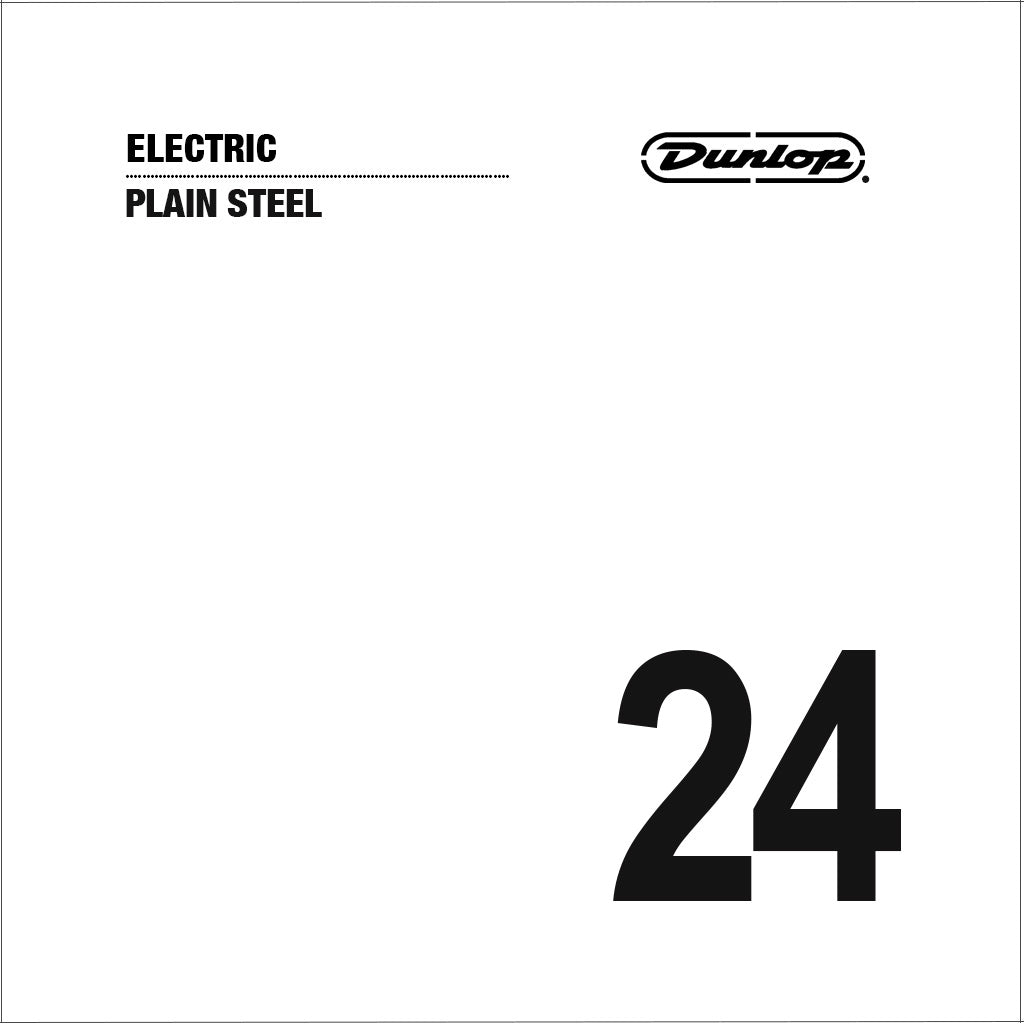 Jim Dunlop DPS24 Plain Steel Electric Guitar String, .024