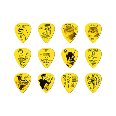 Jim Dunlop PG462P Paul Gilbert Custom Tortex III Guitar Picks, 0.73mm, 12-Pack