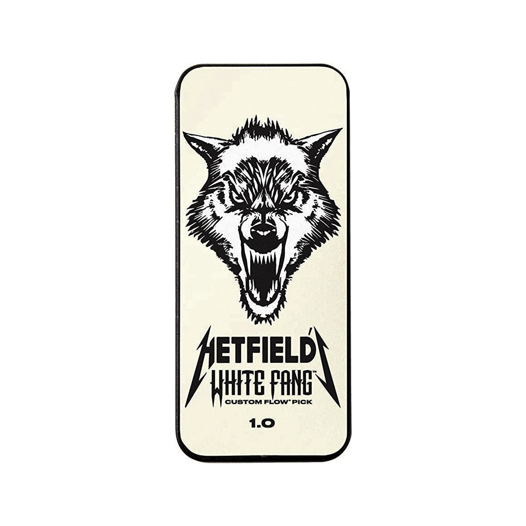Jim Dunlop PH122 Hetfield White Fang Custom Flow Pick Tin, 1.00mm