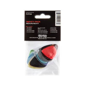 Jim Dunlop PVP102 Guitar Pick Variety Pack, Medium-Heavy, 12-Pack
