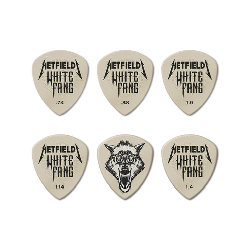 Jim Dunlop PVPPH Hetfields White Fang Custom Flow Pick Variety, 6-Pack