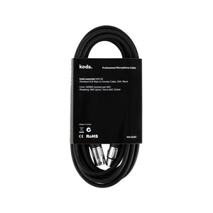 koda essential KMC20 Microphone Cable, 20ft, Black