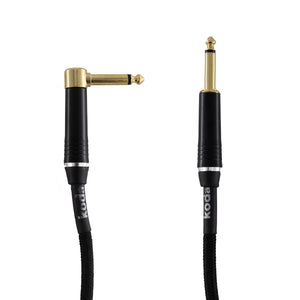 koda plus KIC10TW Straight-Angled Instrument Cable, 10ft, Black Tweed