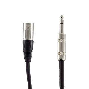 koda essential XLR (Male) to 1/4inch Microphone Cable, 20ft, Black