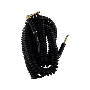 koda plus Coiled Instrument Cable, 30ft, Black