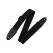 Levy's M8 2inch Heavyweight Polyester Guitar Strap w/Garment Leather Ends, Black