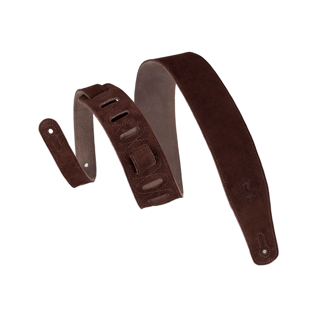 Levy's MS26 2.5inch Suede Guitar Strap, Brown