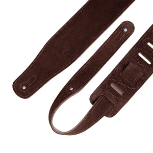 Levy's MS26 2.5inch Suede Guitar Strap, Brown