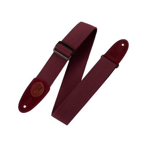Levy's MSSC8 2inch Cotton Guitar Strap, Burgundy