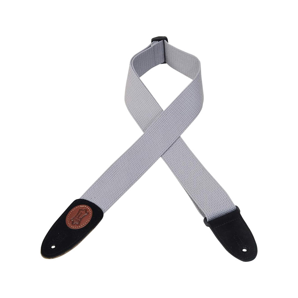 Levy's MSSC8 2inch Cotton Guitar Strap, Grey